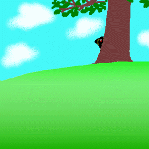 Gift From Black Labrador Gif Animation created by Naomi Ochiai from Japan