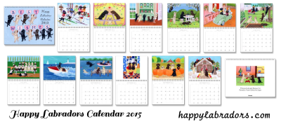 Happy Labradors Calendar 2015