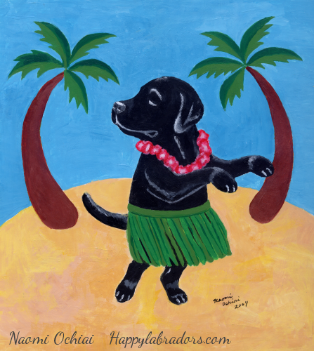 Funny Black Labrador Painting