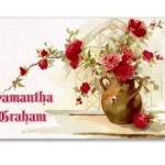 おしゃれなヴィンテージ花柄の名刺