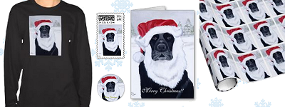 Black Labrador Santa Hat Christmas Products