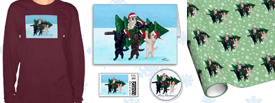 Whimsical Labrador Retriever Christmas Gifts