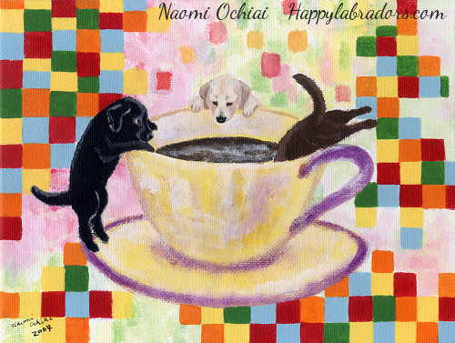 Coffee Labradors Painting