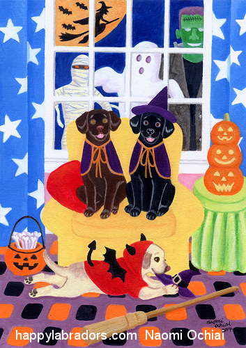 Halloween Labrador Painting