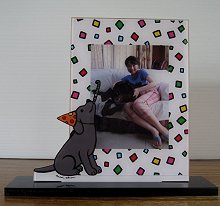Black Labrador Birthday Photo Stand from Zazzle