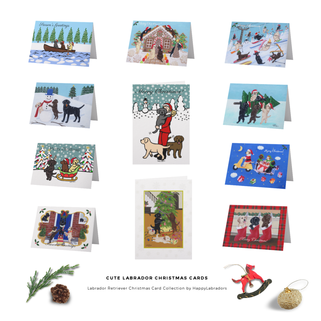 Labrador Retriever Christmas Card Collection by HappyLabradors