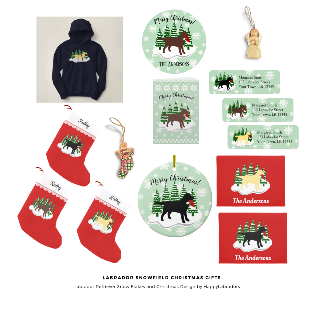 Labrador Snowfield Christmas Gift Ideas by HappyLabradors